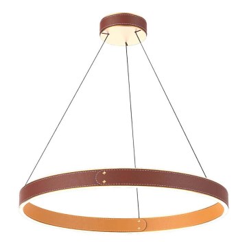 LED aan een koord LEATHER LED/47,8W/230V bruin/oranje