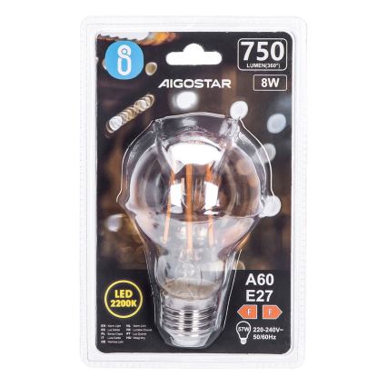 LED Ampoule A60 E27/8W/230V 2200K - Aigostar