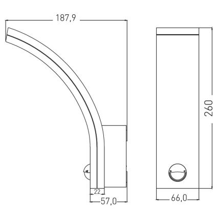 LED Applique extérieure dimmable avec capteur de mouvement et crépusculaire LED/12/15/20W/230V IP65 blanche