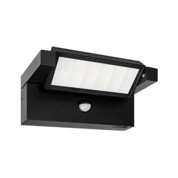 LED Applique murale d'extérieur avec capteur de mouvement et capteur crépusculaire LED/20W/230V 3000/4000/6500K IP54 noire