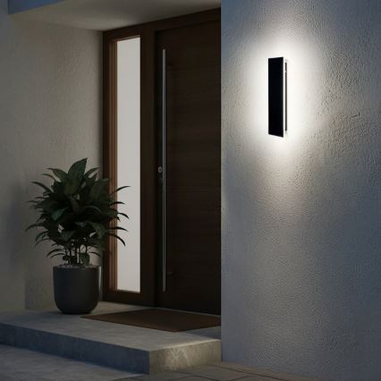 LED Applique murale extérieure MIRANA LED/8W/230V 4000K IP44 30 cm noire
