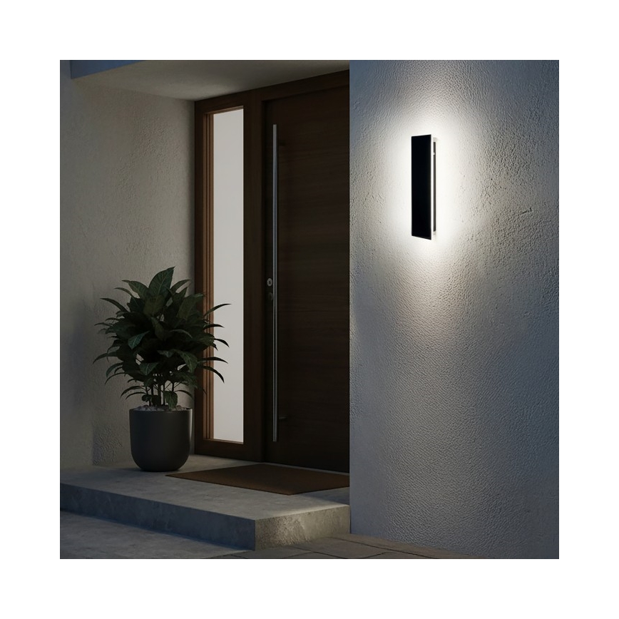 LED Applique murale extérieure MIRANA LED/8W/230V 4000K IP44 30 cm noire