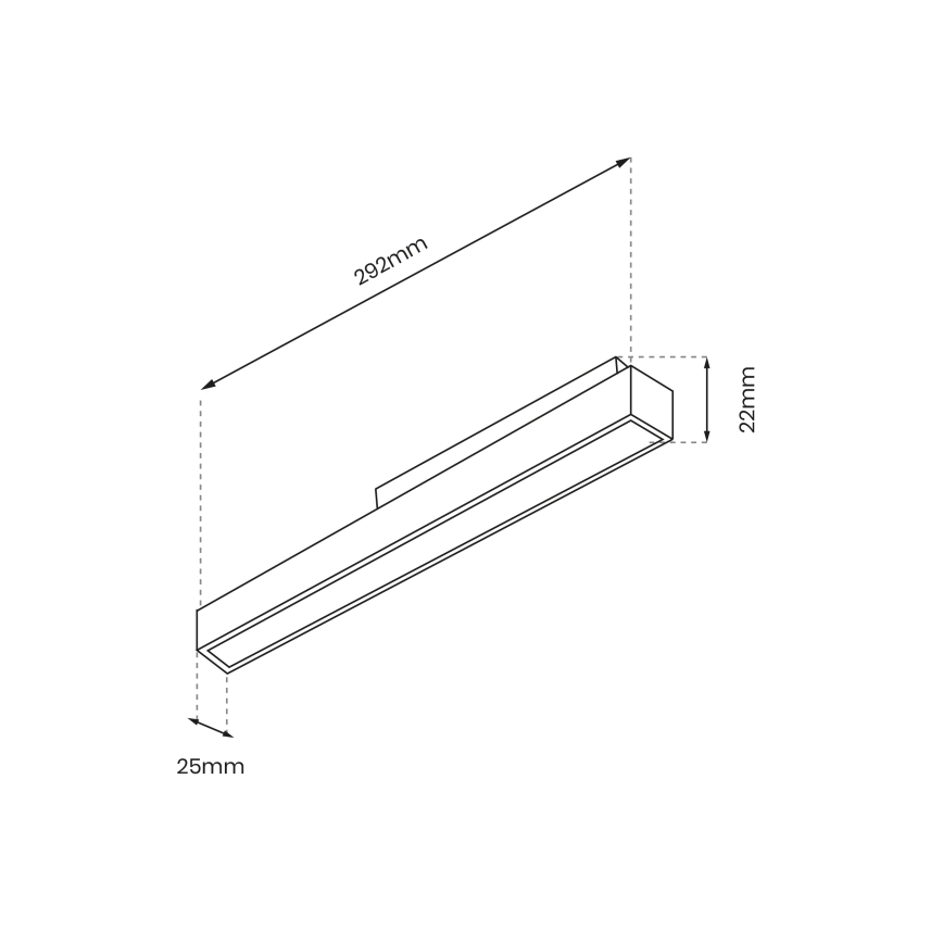LED-armatuur voor railsysteem MAGNETIC TRACK LED/12W/48V