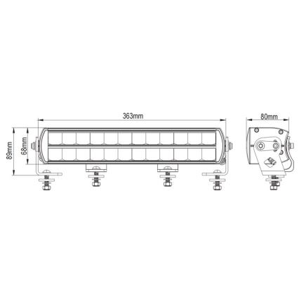 LED Auto licht oprit BLACK OFF ROAD LED/120W/9-36V IP69 6000K