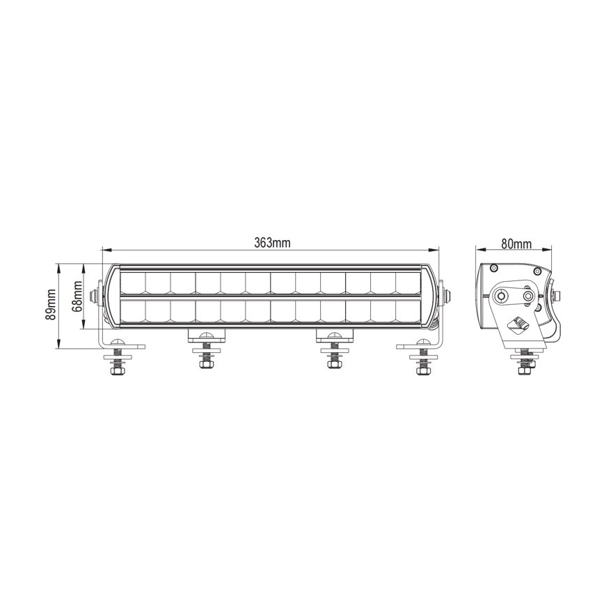 LED Auto licht oprit BLACK OFF ROAD LED/120W/9-36V IP69 6000K