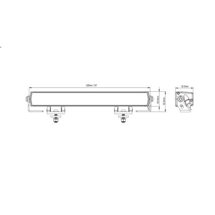 LED Auto licht oprit BLACK OFF ROAD LED/90W/9-36V IP69 6000K