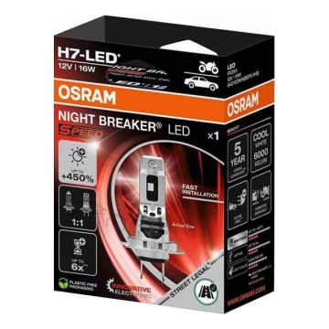 LED-autolamp NIGHT BREAKER SPEED H7 PX26d/16W/12V 6000K - Osram