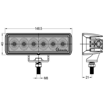 LED Autospot OSRAM LED/24W/10-30V IP68 5700K