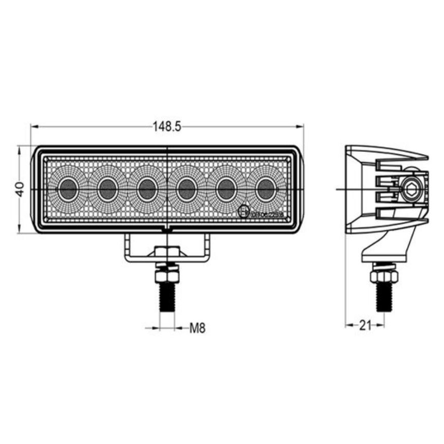 LED Autospot OSRAM LED/24W/10-30V IP68 5700K