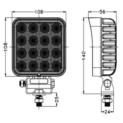 LED Autospot OSRAM LED/64W/10-30V IP68 5700K