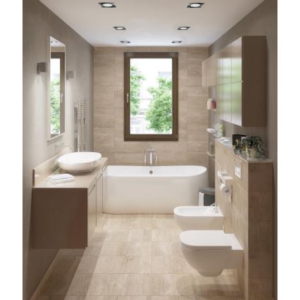LED inbouwarmatuur voor badkamer BONO LED/8W/230V 3000K IP65 mat chroom