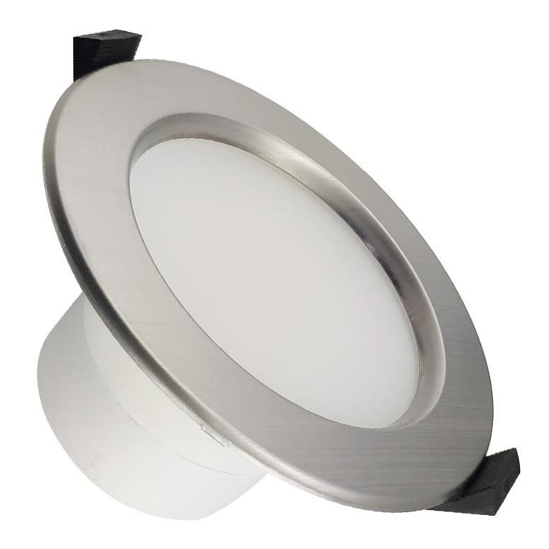 LED Badkamer inbouwspot LED/10W/230V 4000K zilver IP44