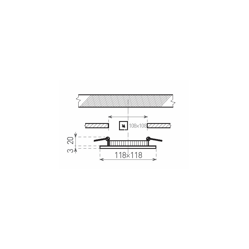 LED Badkamer inbouwverlichting VEGA LED/6W/230V 3800K 11,8 cm IP44