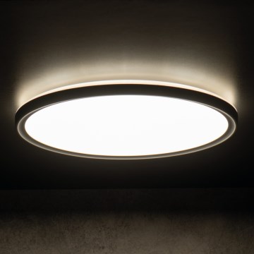 LED Badkamer plafondlamp AZPO LED/11,8W/230V diameter 22,5 cm IP54 zwart