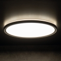 LED Badkamer plafondlamp AZPO LED/22W/230V diameter 42 cm IP54 zwart