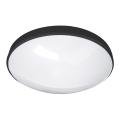 LED Badkamer plafondlamp CIRCLE LED/12W/230V 4000K diameter 25 cm IP44 zwart