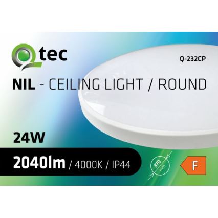 LED Badkamer plafondlamp CIRCLE LED/24W/230V 4000K diameter 37 cm IP44 wit