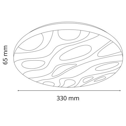 LED Badkamer plafondlamp CLOUD LED/18W/230V diameter 33 cm IP44