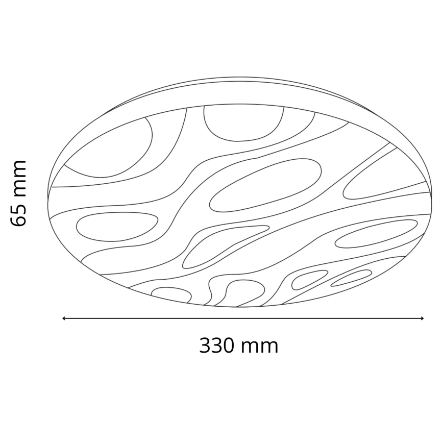 LED Badkamer plafondlamp CLOUD LED/18W/230V diameter 33 cm IP44