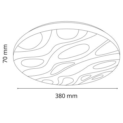 LED Badkamer plafondlamp CLOUD LED/24W/230V diameter 38 cm IP44