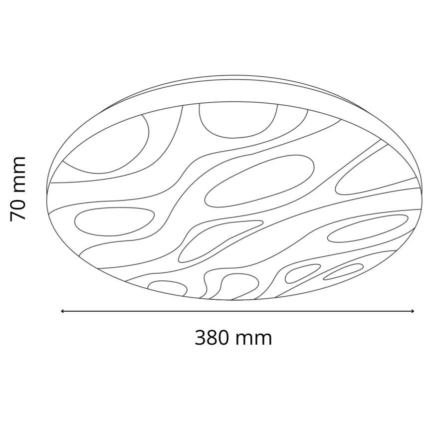 LED Badkamer plafondlamp CLOUD LED/24W/230V diameter 38 cm IP44