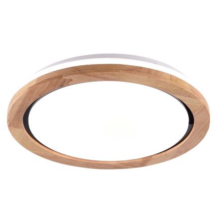 LED Badkamer plafondlamp DAREK LED/24W/230V diameter 39 cm IP44 eiken