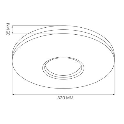 LED Badkamer plafondlamp DETROIT LED/18W/230V diameter 33 cm IP44
