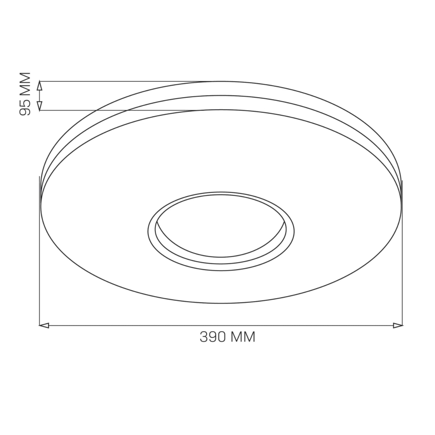 LED Badkamer plafondlamp DETROIT LED/24W/230V diameter 39 cm IP44