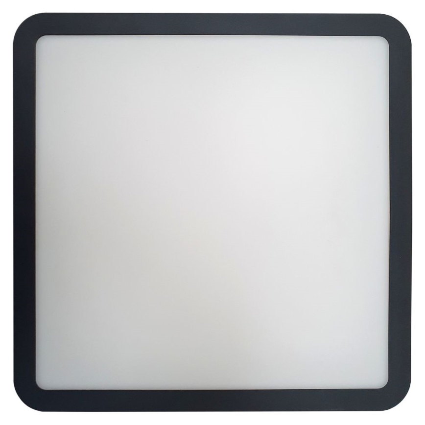 LED Badkamer plafondlamp ELLÉ LED/24W/230V 3000/4000/6500K 26x26 cm IP54 antraciet