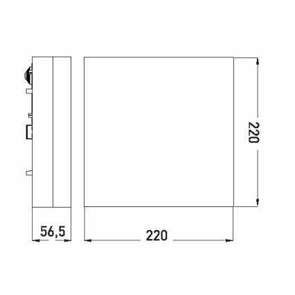 LED Badkamer plafondlamp LED/12W/230V 3000/4000/6000K 22x22 cm IP44