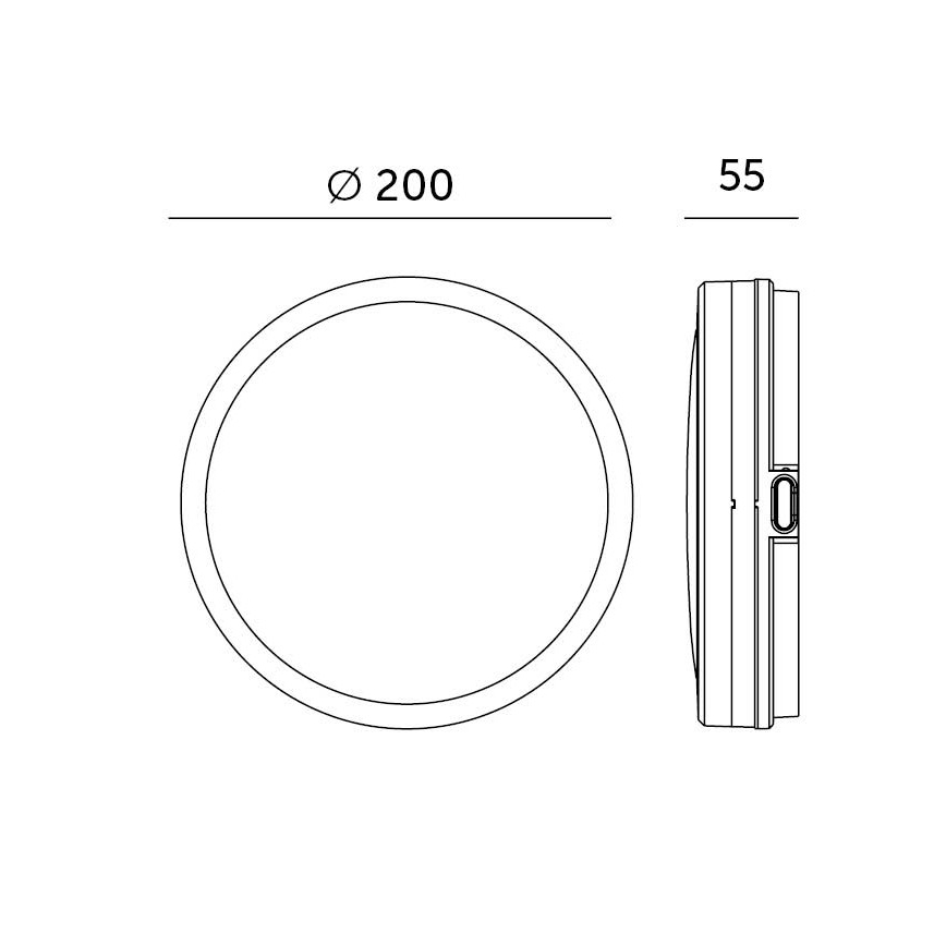 LED Badkamer plafondlamp LED/12W/230V 3000/4000/6500K IP65 diameter 20 cm wit