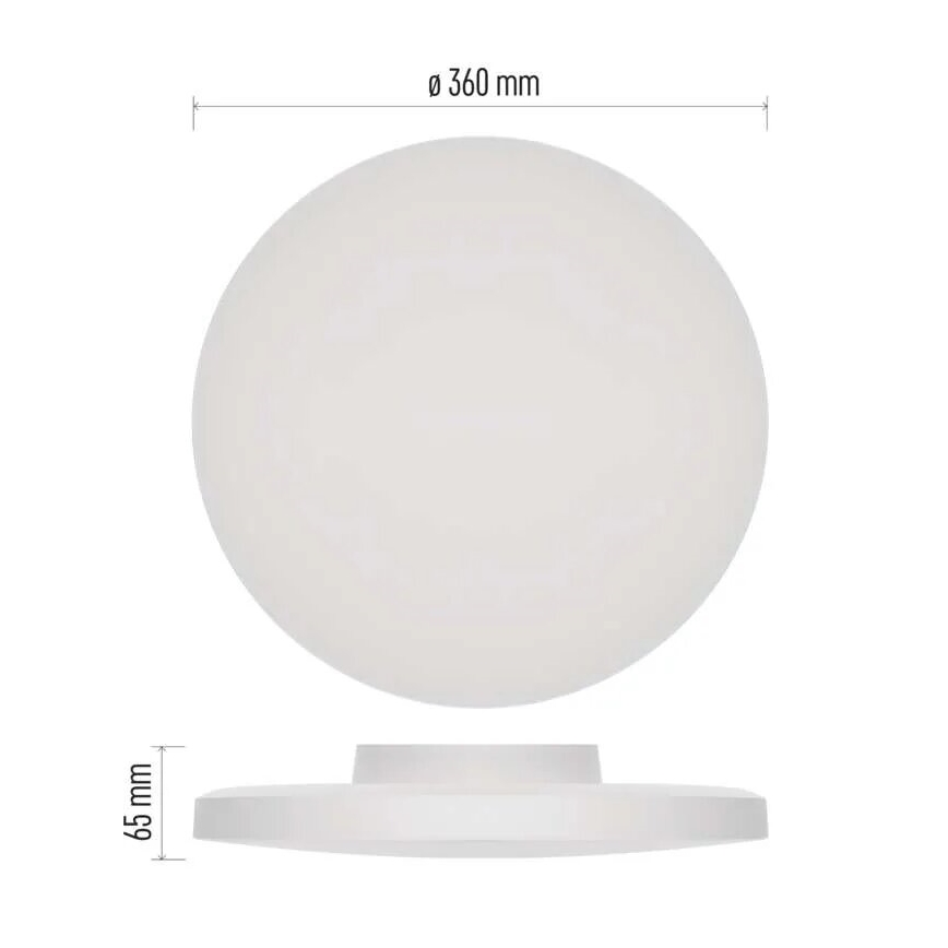 LED Badkamer plafondlamp LED/18W/230V 3000/4000/5700K IP55 wit