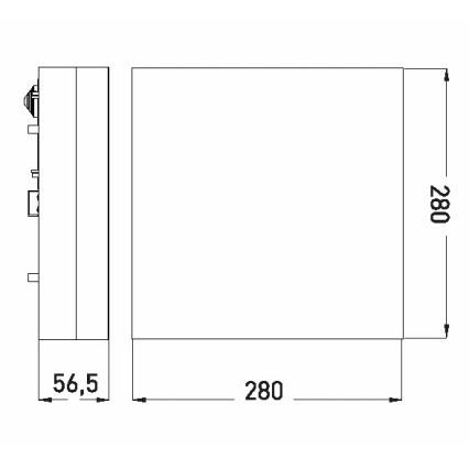 LED Badkamer plafondlamp LED/18W/230V 3000/4000/6000K 28x28 cm IP44