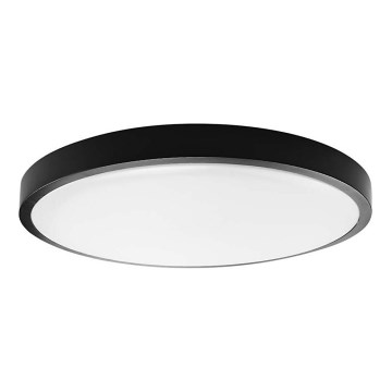 LED Badkamer plafondlamp LED/24W/230V 6500K IP44 diameter 29,5 cm zwart