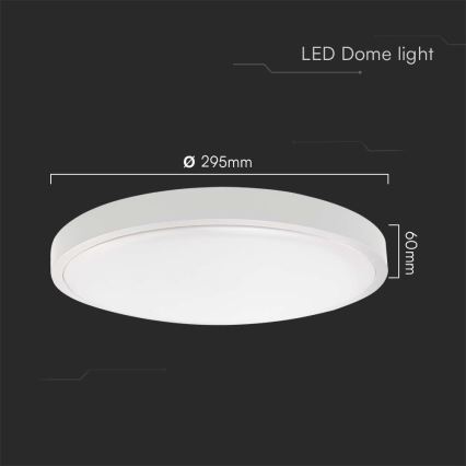 LED Badkamer plafondlamp LED/24W/230V 6500K IP44 wit