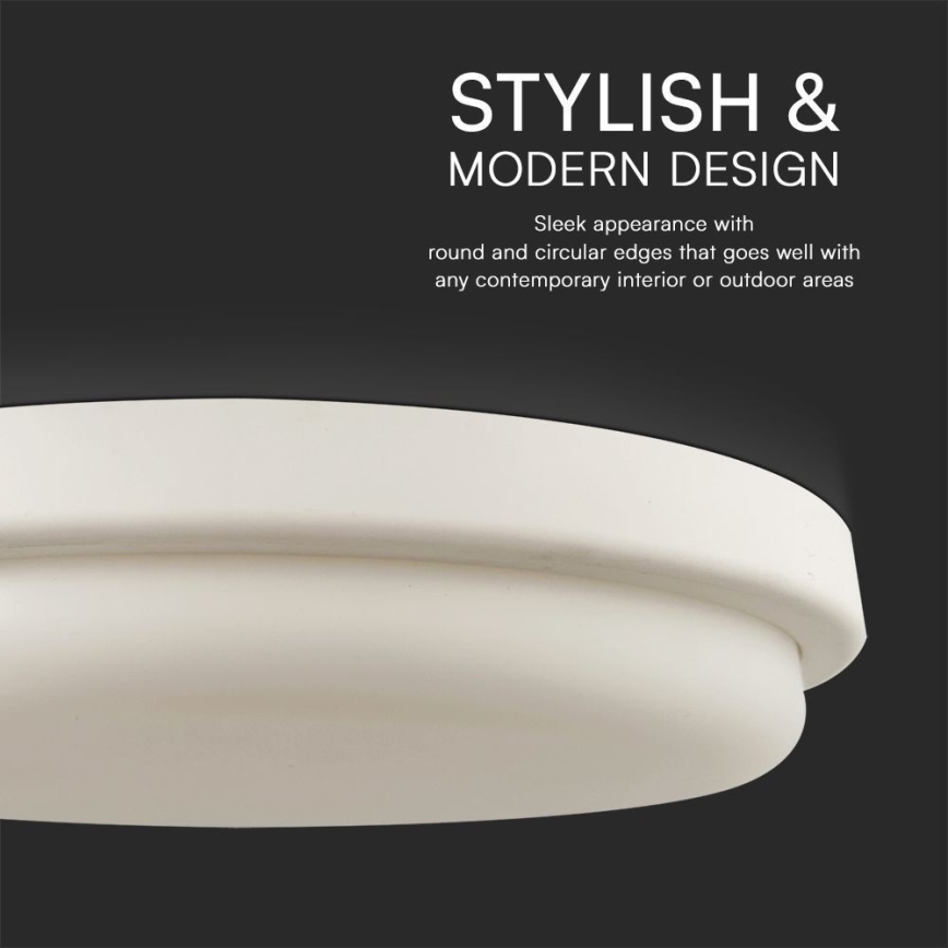 LED Badkamer plafondlamp LED/24W/230V 6500K IP54 diameter 24 cm