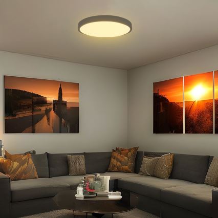 LED Badkamerplafondlamp SAMSUNG CHIP LED/36W/230V IP44 3000K Ø 35 cm zwart