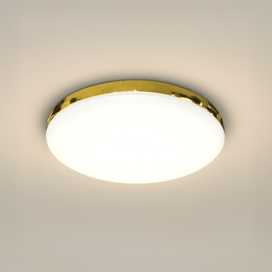 LED Badkamer plafondlamp MAYA LED/15W/230V diameter 33 cm IP44 goud
