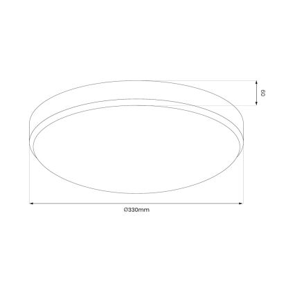 LED Badkamer plafondlamp MAYA LED/15W/230V diameter 33 cm IP44 goud