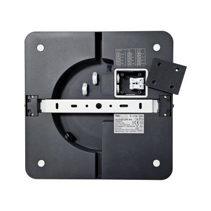LED Badkamer plafondlamp met sensor ELLÉ LED/24W/230V 3000/4000/6500K 26x26 cm IP54 antraciet
