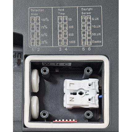 LED Badkamer plafondlamp met sensor ELLÉ LED/24W/230V 3000/4000/6500K 26x26 cm IP54 antraciet