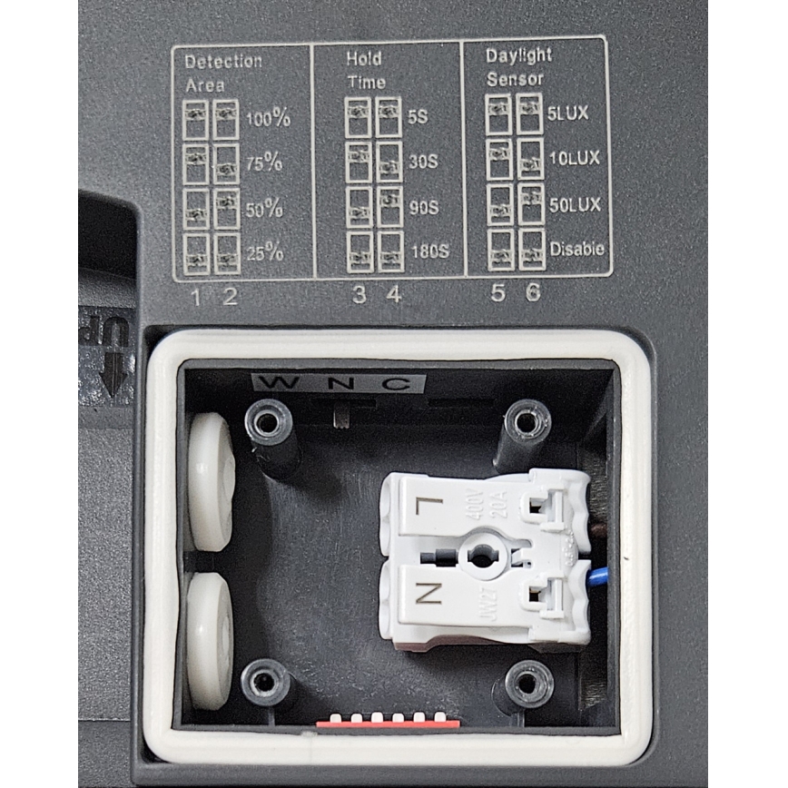LED Badkamer plafondlamp met sensor ELLÉ LED/24W/230V 3000/4000/6500K 26x26 cm IP54 antraciet
