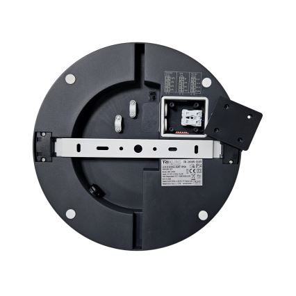 LED Badkamer plafondlamp met sensor ELLÉ LED/24W/230V 3000/4000/6500K diameter 26 cm IP54 antraciet