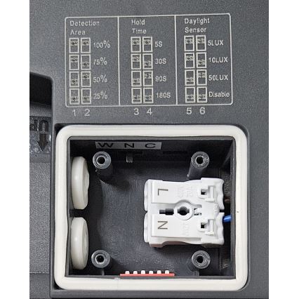 LED Badkamer plafondlamp met sensor ELLÉ LED/24W/230V 3000/4000/6500K diameter 26 cm IP54 antraciet