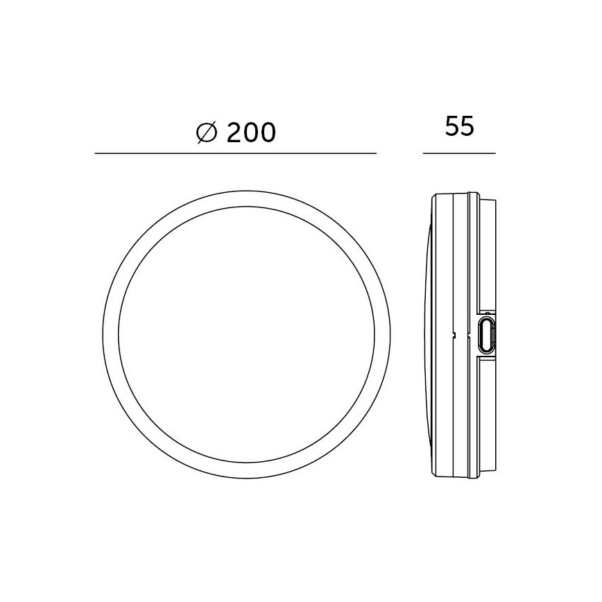 LED Badkamer plafondlamp met sensor LED/12W/230V 3000/4000/6500K IP65 diameter 20 cm wit + afstandsbediening
