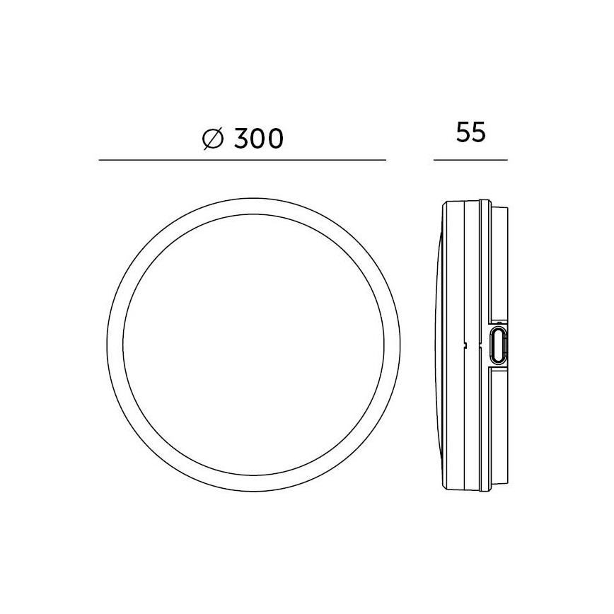 LED Badkamer plafondlamp met sensor LED/18W/230V 3000/4000/6500K IP65 diameter 30 cm wit + afstandsbediening