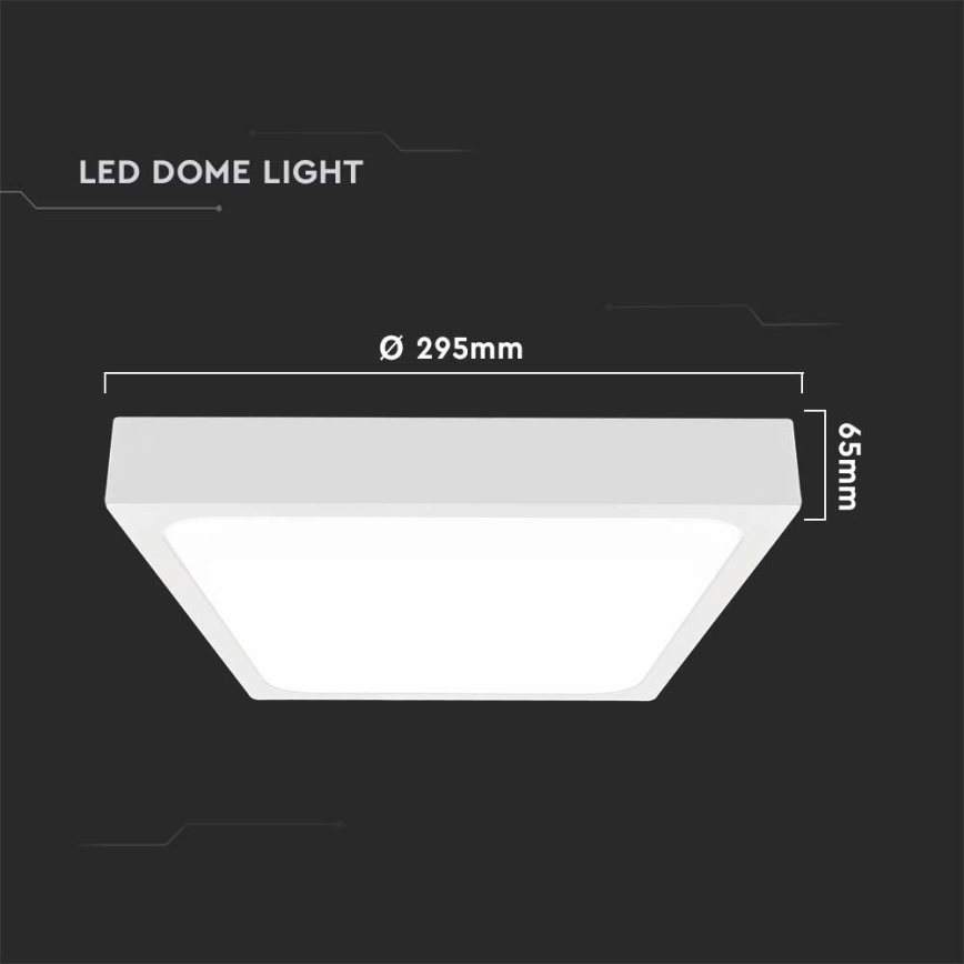LED Badkamer plafondlamp met sensor LED/24W/230V 4000K IP44 29,5x29,5 cm wit