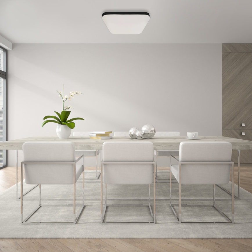 LED Badkamer plafondlamp NEMO LED/17W/230V IP44 zwart