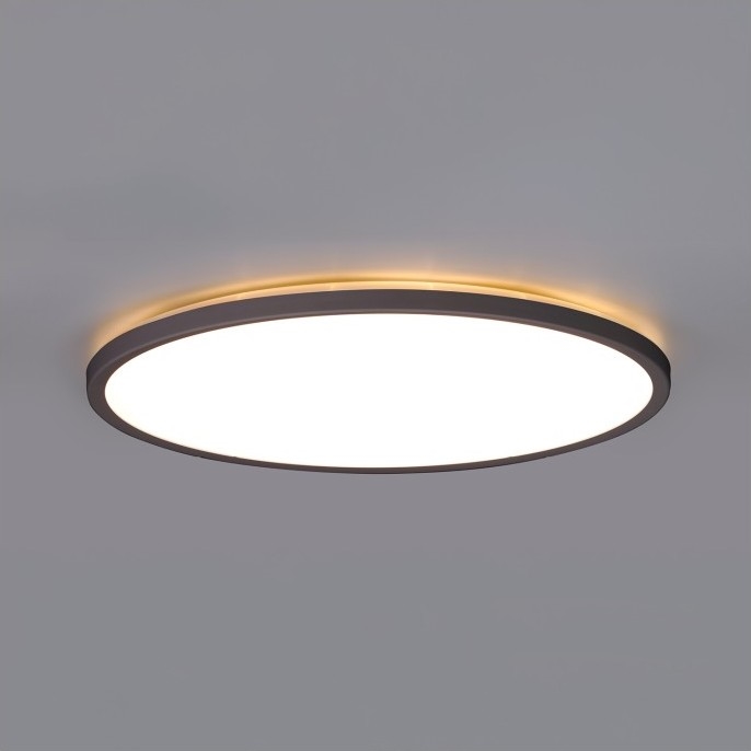 LED Badkamer plafondlamp NIVERA LED/18W/230V IP54 3000/4000/6000K Ø 30 cm zwart