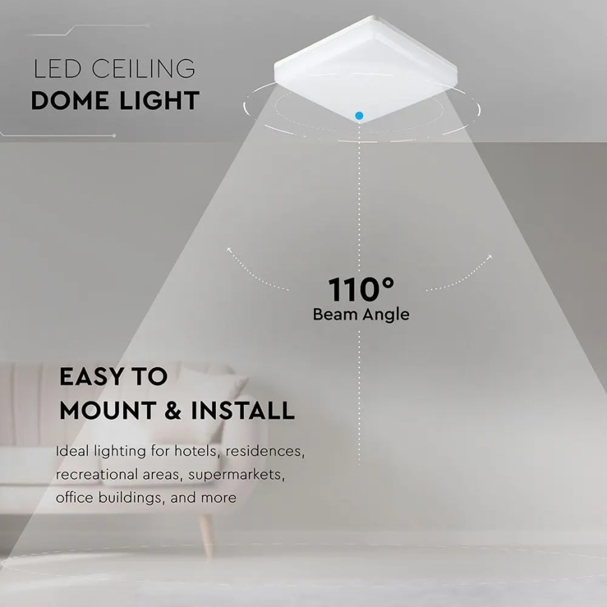 LED Badkamer plafondlamp SAMSUNG CHIP LED/15W/230V 6500K IP44 20x20 cm